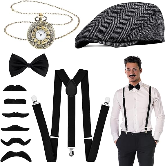 Men'S Accessories In The 1920S - 1920s Mens Costume Gangster Roaring Accessories