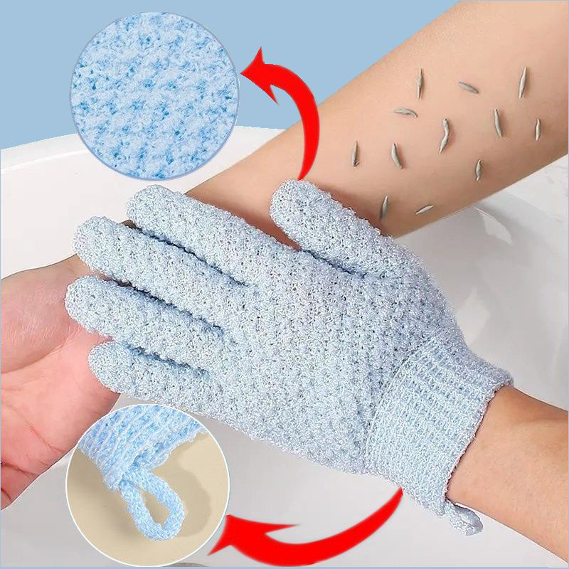 Men'S Accessories Types - 2PCS Exfoliating Bath Gloves Set for